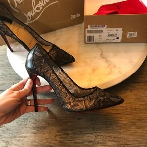 Louboutin Black Lace heels